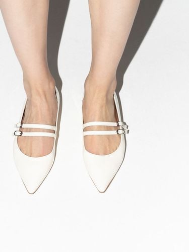 Cassata Double Strap Maryjane Flat Shoes_White - CHAUSSURE LAPIN - Modalova