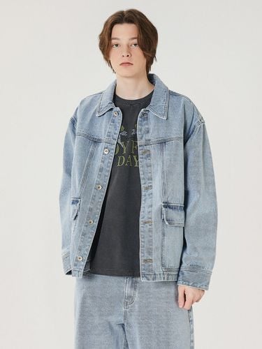 Pocket Washing Denim Jacket - MARKM - Modalova