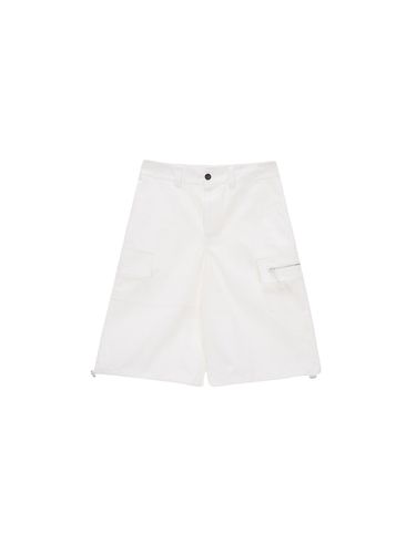 Cotton Cargo Capri Pants_White - Matin Kim - Modalova