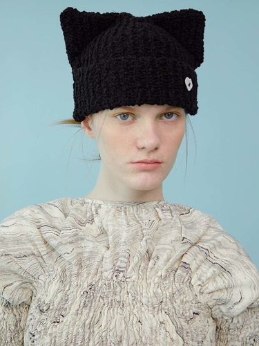 Cat Knit Hat_Black - AWESOME NEEDS - Modalova