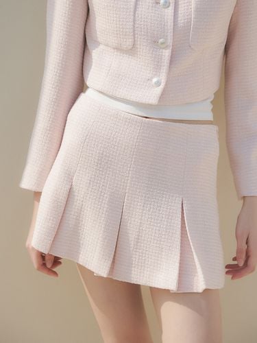 Tweed Mini Skirt Pants _ Pink - VEM.VER - Modalova