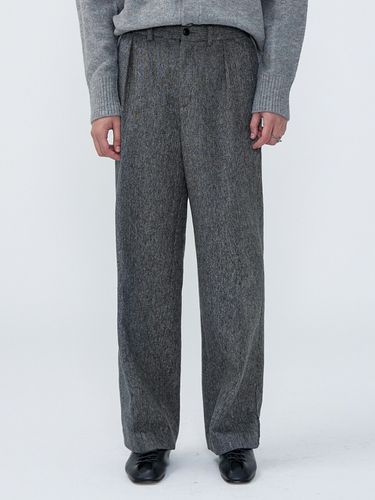 One-Tucked Wool-Blend Trousers Grey - MARTINPLAN - Modalova