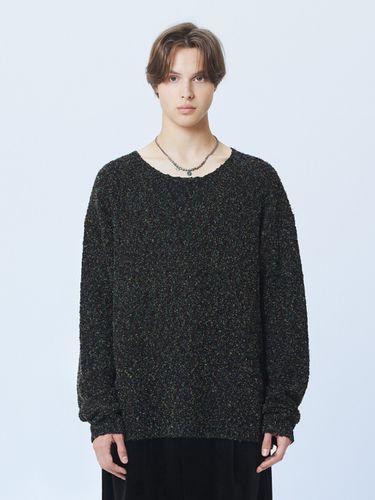 U Neck Boucle Knit - Black - MARTINPLAN - Modalova