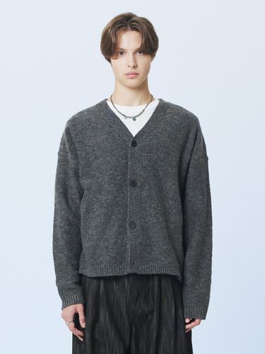 Reims Hairy Cardigan - Grey - MARTINPLAN - Modalova