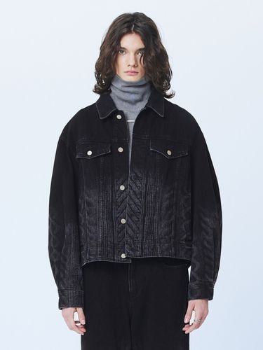 Rope Knit Lazer Denim Jacket [] - MARTINPLAN - Modalova