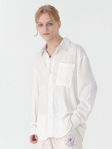 Crushed Silky Shirt White - MARTINPLAN - Modalova