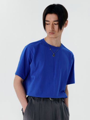 Solid Short-Sleeve T-Shirt Blue - MARTINPLAN - Modalova