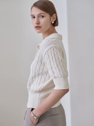 Cable Half Sleeve Pullover - NILBY P - Modalova