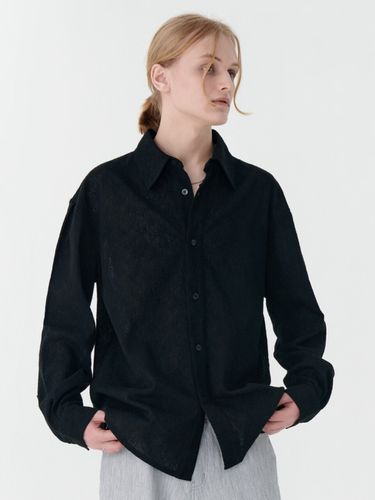 Flower Mesh Shirt Black - MARTINPLAN - Modalova