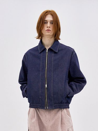 Denim Flight Blouson_Indigo - BASEMOMENT - Modalova