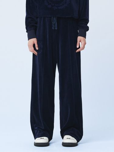 Set-up Velvet Sweatpants (Navy) - MARTINPLAN - Modalova