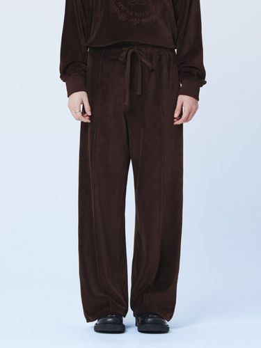 Set-up Velvet Sweatpants (Brown) - MARTINPLAN - Modalova