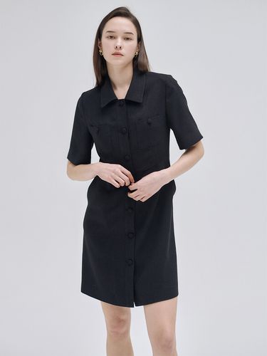 Tweed Minimal Dress_Black - NILBY P - Modalova