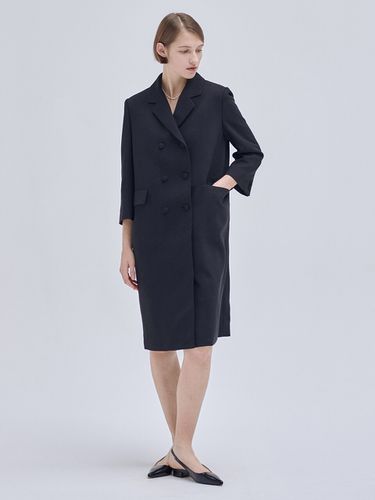 Tweed Dress Coat_Black - NILBY P - Modalova