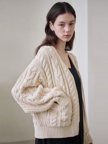 Cable Zip-Up Cardigan - NILBY P - Modalova