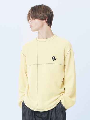 Stitch Split Up Pullover _ Yellow - MARTINPLAN - Modalova