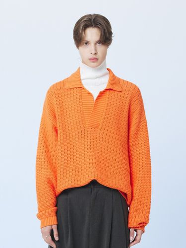 Roses Knitted Shirt _ Orange - MARTINPLAN - Modalova