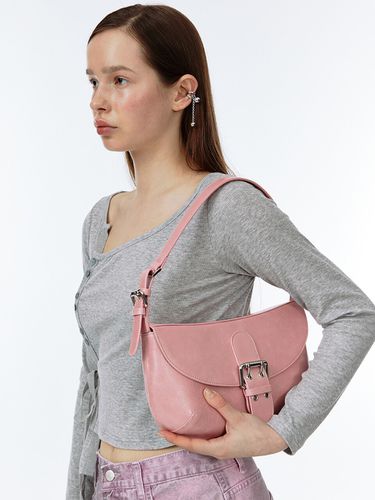 Double Buckle Shoulder Bag_Pink - SOFT SEOUL - Modalova