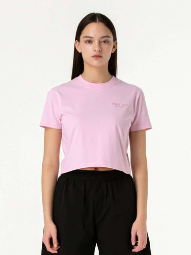 Embroidery Cropped T-Shirt _ Pink - GOALSTUDIO - Modalova