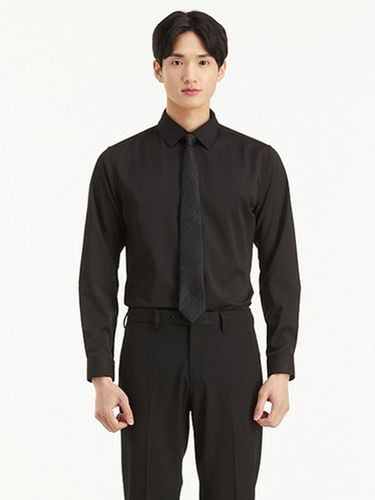 Regular Collar Solid Shirt _ Black - T.I FOR MEN - Modalova