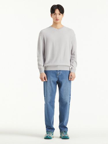 V-Neck Sweater _ Grey - T.I FOR MEN - Modalova