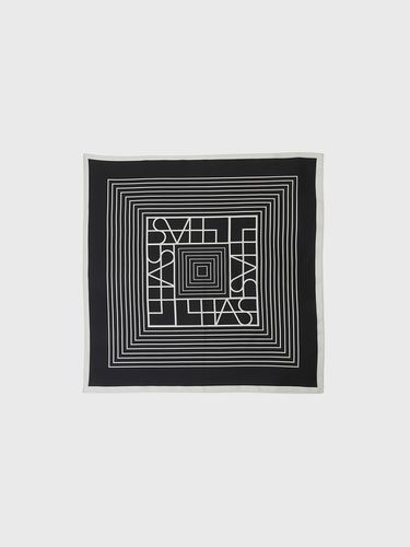 Signature Symbol Silk Scarf Small_Black - L’H.A.S - Modalova