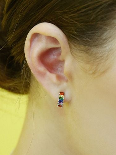 Rainbow Combi Cubic Earrings ( 14 K ) - Shertz - Modalova