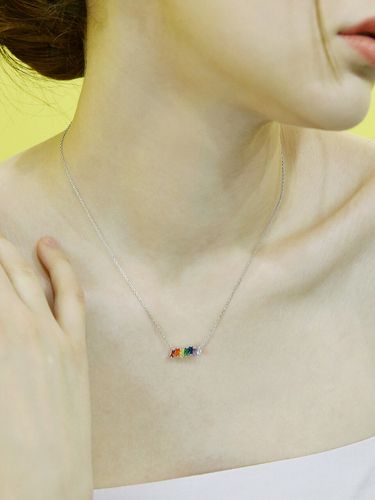 Rainbow Combi Cubic Necklace ( 14K ) - Shertz - Modalova