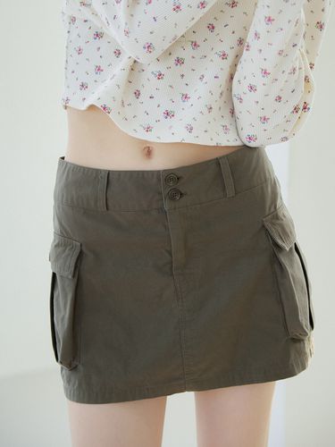 Cargo Mini Skirt _ Khaki - VEM.VER - Modalova