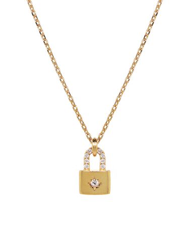 Lock Pendant Cubic Necklace (14k) - Shertz - Modalova