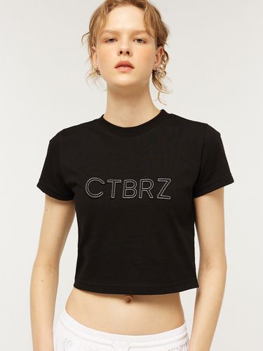 Logo Patch Cropped T-Shirt_Black - CITYBREEZE - Modalova