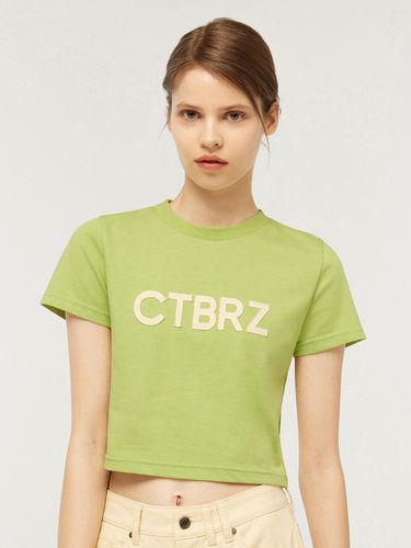 Logo Patch Cropped T-Shirt_Green - CITYBREEZE - Modalova