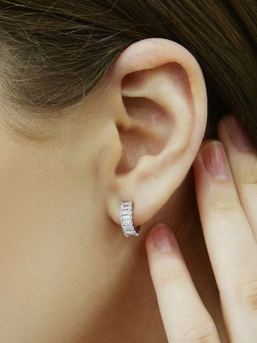 Clear Combi Cubic Earring (14k) - Shertz - Modalova