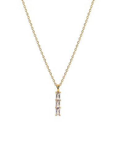 Tres Square Cubic Necklace (14K) - Shertz - Modalova