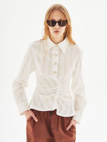 LINE] Twisted Button Collar Blouse - VITALSIGN - Modalova