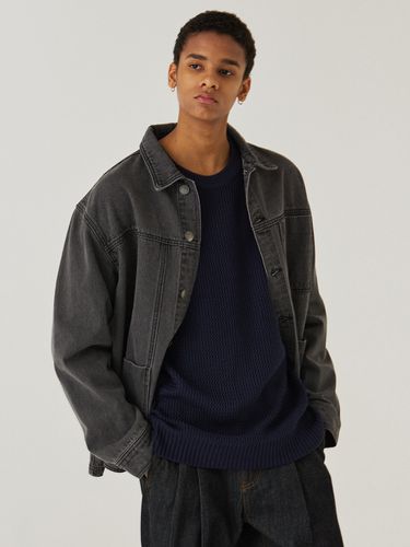 Oversized Fit Denim Shacket - 2colors - FIELD WORKER - Modalova