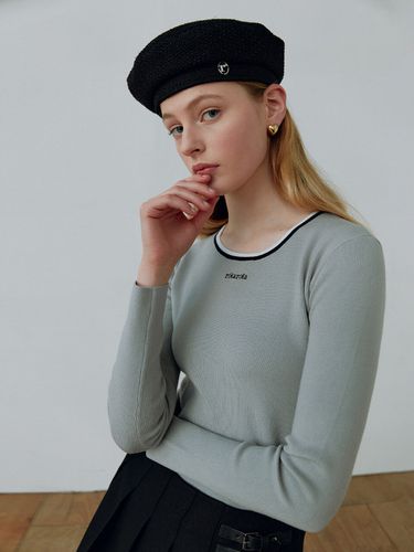 Two-tone Lint Knit_Gray - ROLAROLA - Modalova