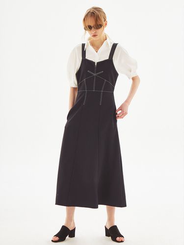 LINE] Stitched Bustier Dress _Black - VITALSIGN - Modalova