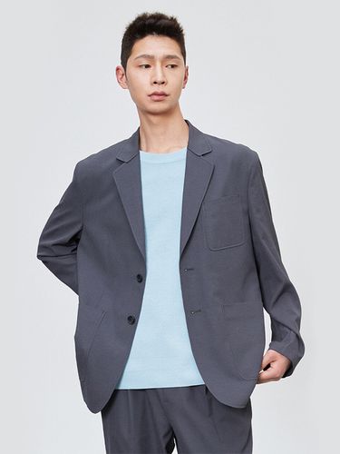 Linen Like Jacket - Charcoal - THE KNIT COMPANY - Modalova