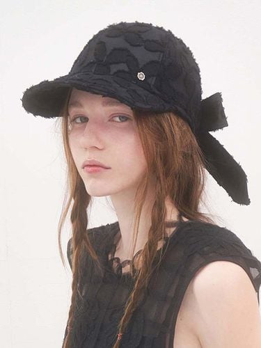 Back Ribbon Wire Ball Cap_Noir - Brown Hat - Modalova