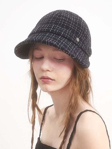 Comme Summer Tweed Cap_Black - Brown Hat - Modalova