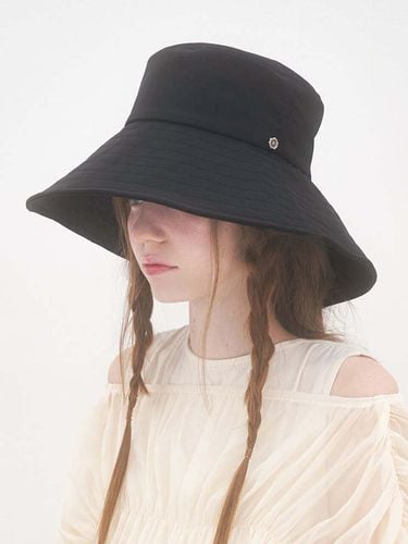 Kelly Wide Bucket Hat_Black - Brown Hat - Modalova