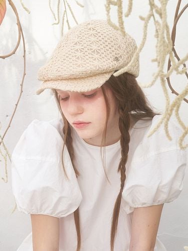 Lace Chiffon Ball Cap - Brown Hat - Modalova