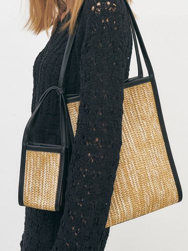 Raphia Cabas Bag_Black - MAISONMARAIS - Modalova