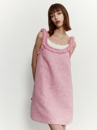 Tweed Sleeveless Dress 002 (Pink) - MUDIDI - Modalova