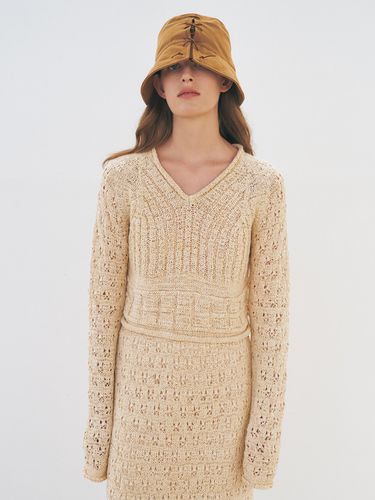 Crochet Knit Top_Light Beige - MAISONMARAIS - Modalova