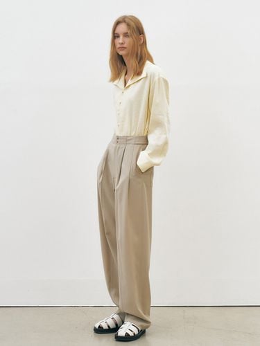 Snap Wool Slacks_Sand - MAISONMARAIS - Modalova