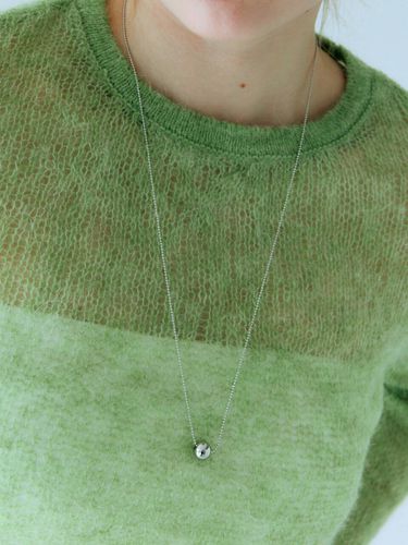 Ball Point Long Ball Chain Necklace - pearlymore - Modalova