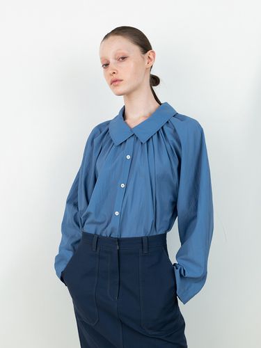 Puff Volume Button Blouse _Blue - RRACE - Modalova