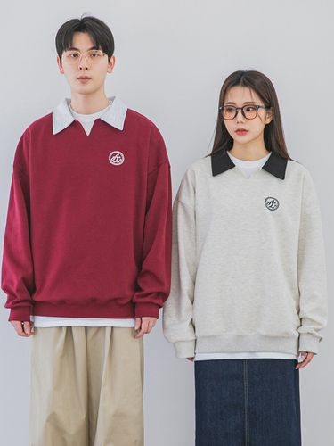 Laurel Logo Open Collar Sweatshirt - alvinclo - Modalova